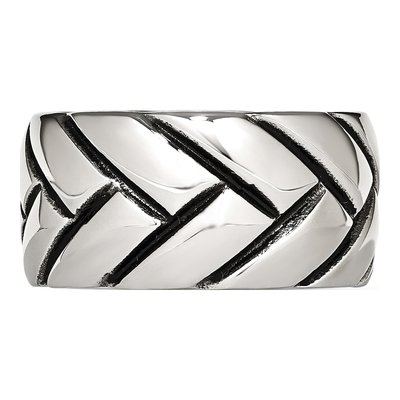 Stainless Steel Braided Design Ring – view 3