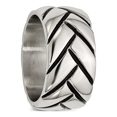Stainless Steel Braided Design Ring – view 4