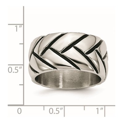 Stainless Steel Braided Design Ring – view 6