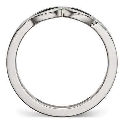 Stainless Steel Infinity Symbol Ring – view 2