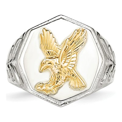 Men's Stainless Steel Eagle Ring – view 5