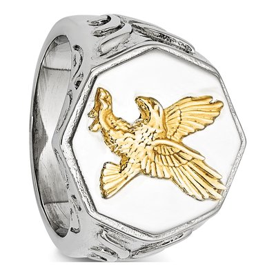 Men's Stainless Steel Eagle Ring – view 6