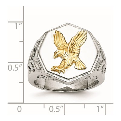 Men's Stainless Steel Eagle Ring – view 8