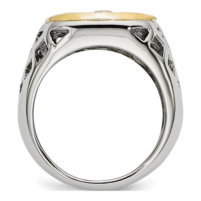 Men's Stainless Steel Jesus Ring – view 3