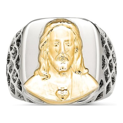 Men's Stainless Steel Jesus Ring – view 5