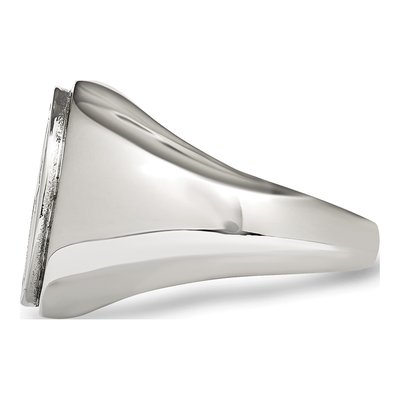 Men's Stainless Steel Black Enamel Cross Ring – view 4