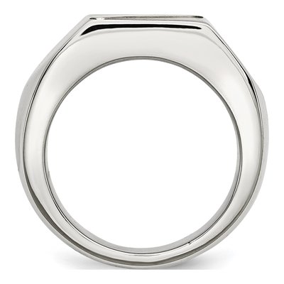 Men's Stainless Steel Signet Ring – view 3