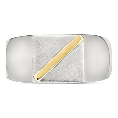 Men's Stainless Steel Signet Ring – view 5