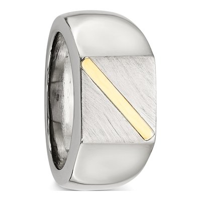 Men's Stainless Steel Signet Ring – view 6