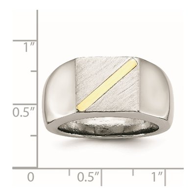 Men's Stainless Steel Signet Ring – view 8