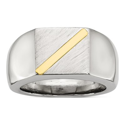 Men's Stainless Steel Signet Ring