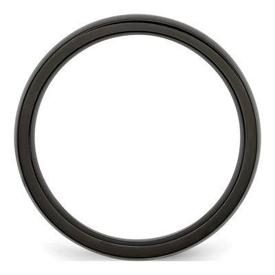 Black Stainless Steel 4mm Black Wedding Band – view 3