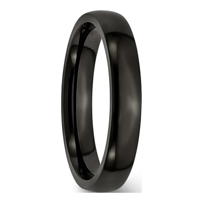 Black Stainless Steel 4mm Black Wedding Band – view 5