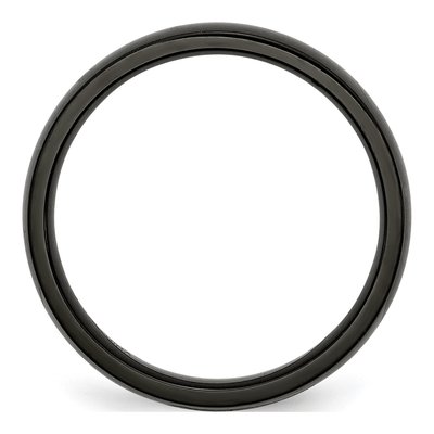 Black Stainless Steel 5mm Black Wedding Band – view 3