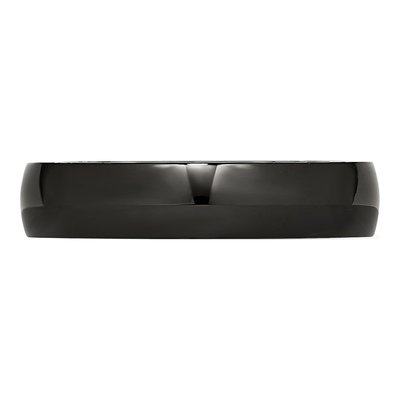 Black Stainless Steel 5mm Black Wedding Band – view 4