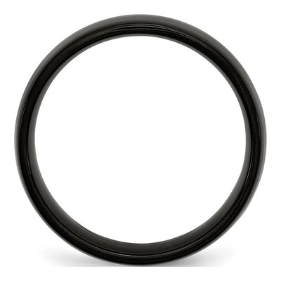 Black Stainless Steel 6mm Wedding Band – view 3