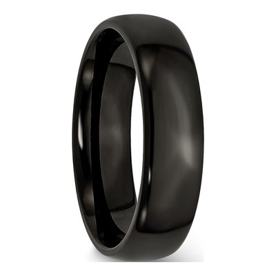 Black Stainless Steel 6mm Wedding Band – view 5