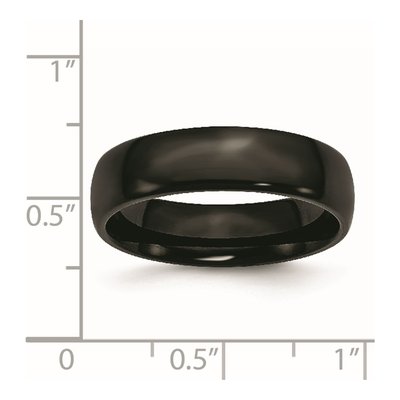 Black Stainless Steel 6mm Wedding Band – view 7