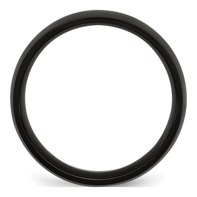 Black Stainless Steel 7mm Wedding Band – view 3
