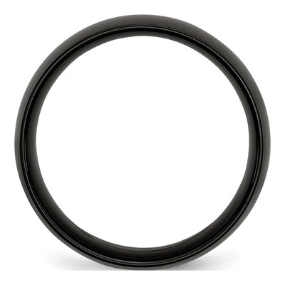 Black Stainless Steel 8mm Wedding Band – view 3