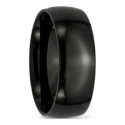 Black Stainless Steel 8mm Wedding Band – view 5