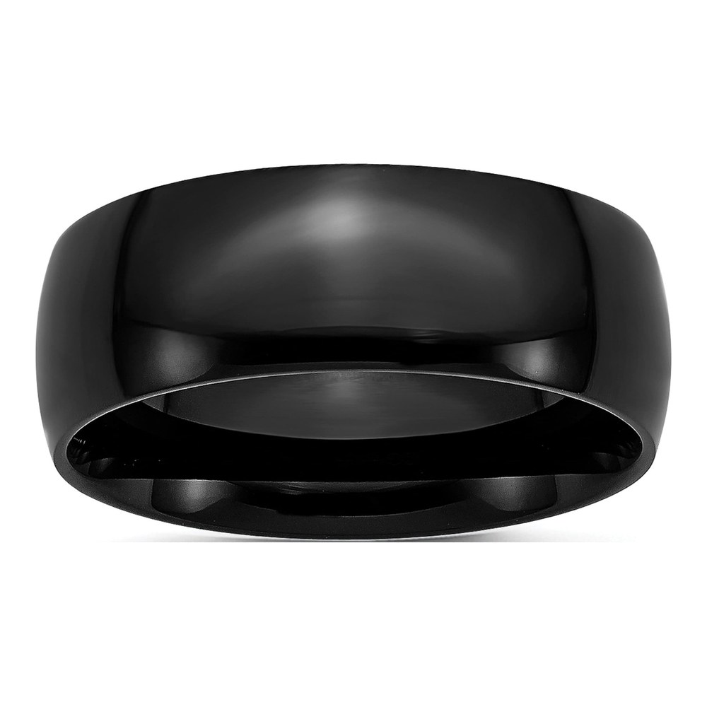 Black Stainless Steel 8mm Wedding Band