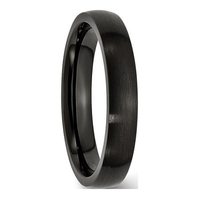 Black Stainless Steel 4mm Black Wedding Band – view 5