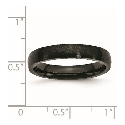 Black Stainless Steel 4mm Black Wedding Band – view 7