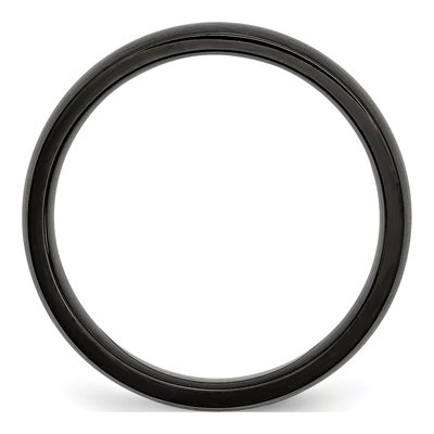 Black Stainless Steel 5mm Black Wedding Band – view 3
