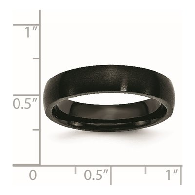 Black Stainless Steel 5mm Black Wedding Band – view 7