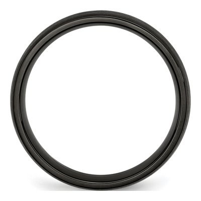 Black Stainless Steel 6mm Black Wedding Band – view 3