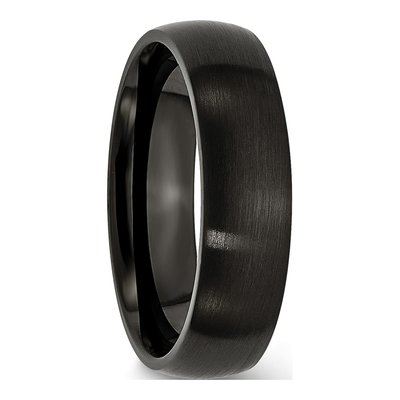 Black Stainless Steel 6mm Black Wedding Band – view 5