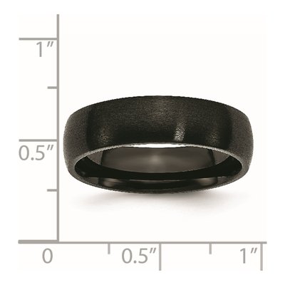 Black Stainless Steel 6mm Black Wedding Band – view 7