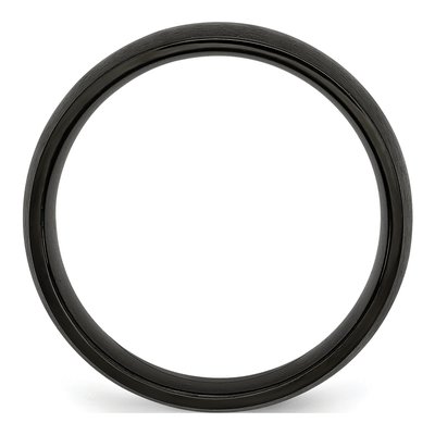 Black Stainless Steel 7mm Black Wedding Band – view 3