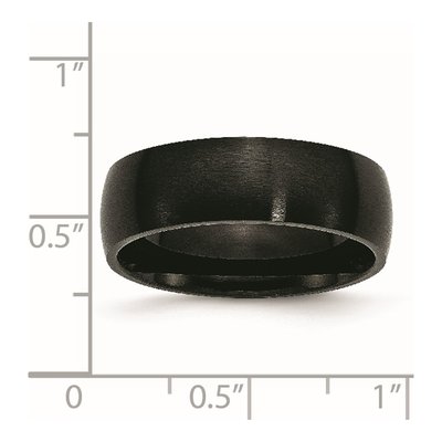 Black Stainless Steel 7mm Black Wedding Band – view 7