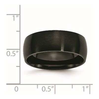 Black Stainless Steel 8mm Black Wedding Band – view 7