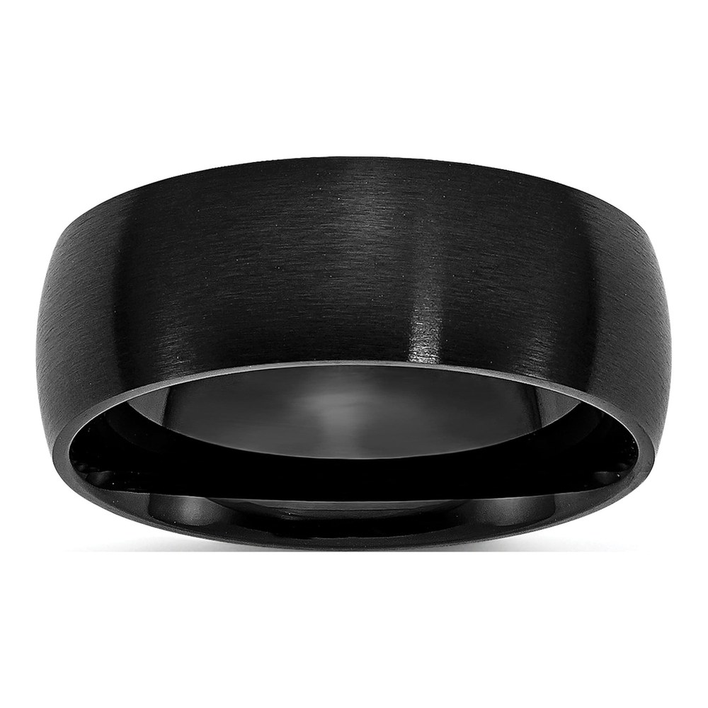 Black Stainless Steel 8mm Black Wedding Band