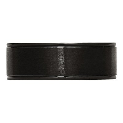Black Stainless Steel 8mm Grooved Wedding Band – view 3