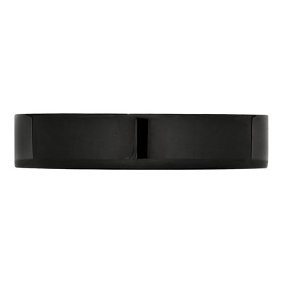 Black Stainless Steel 5mm Flat Wedding Band – view 4