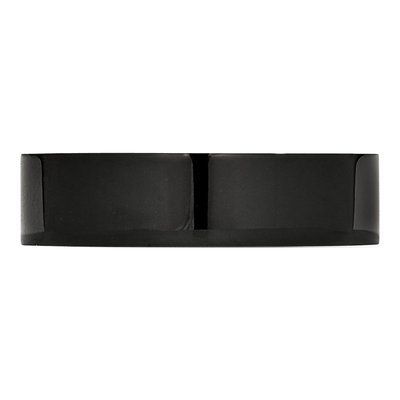 Black Stainless Steel 6mm Flat Wedding Band – view 4