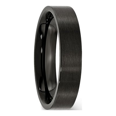 Black Stainless Steel 5mm Wedding Band – view 5