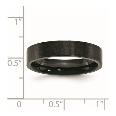 Black Stainless Steel 5mm Wedding Band – view 7