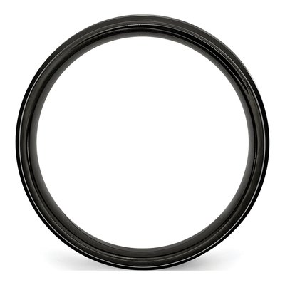 Black Stainless Steel 6mm Wedding Band – view 3