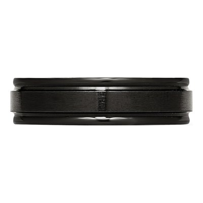 Black Stainless Steel 6mm Wedding Band – view 4