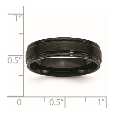 Black Stainless Steel 6mm Wedding Band – view 7