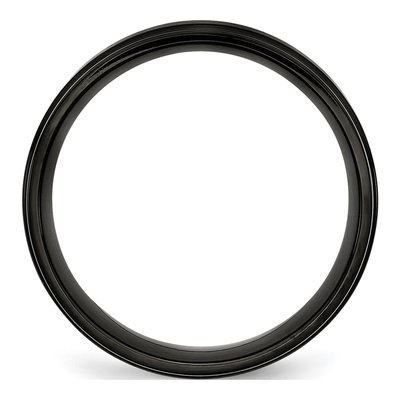 Black Stainless Steel 8mm Wedding Band – view 3