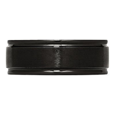 Black Stainless Steel 8mm Wedding Band – view 4