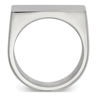 Men's Stainless Steel Signet Ring – view 4
