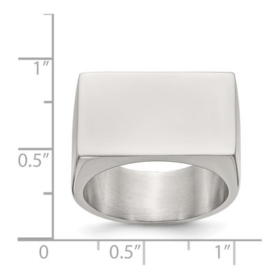 Men's Stainless Steel Signet Ring – view 6