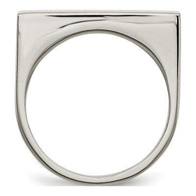 Men's Stainless Steel Signet Ring – view 3